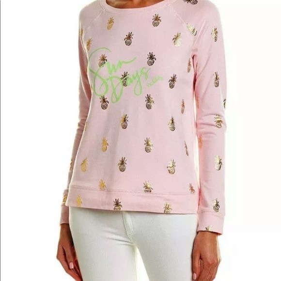 Lilly Pulitzer Size XS Brayden “Sun Daze” sweatshirt ☀️ 🍍 - Picture 2 of 5